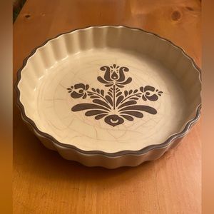 Vintage Pfaltzgraff Village Tart Quiche Casserole Dish Pan